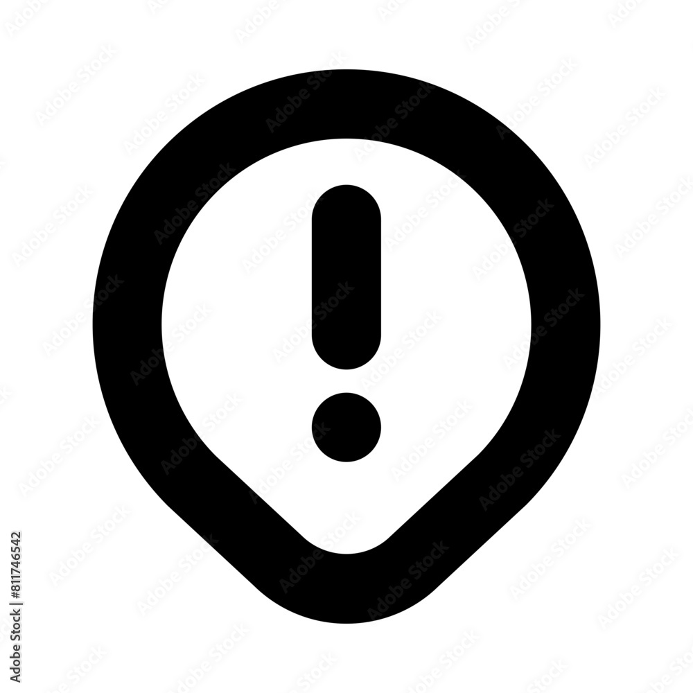 location exclamation flat vector illustration location exclamation flat vector illustration