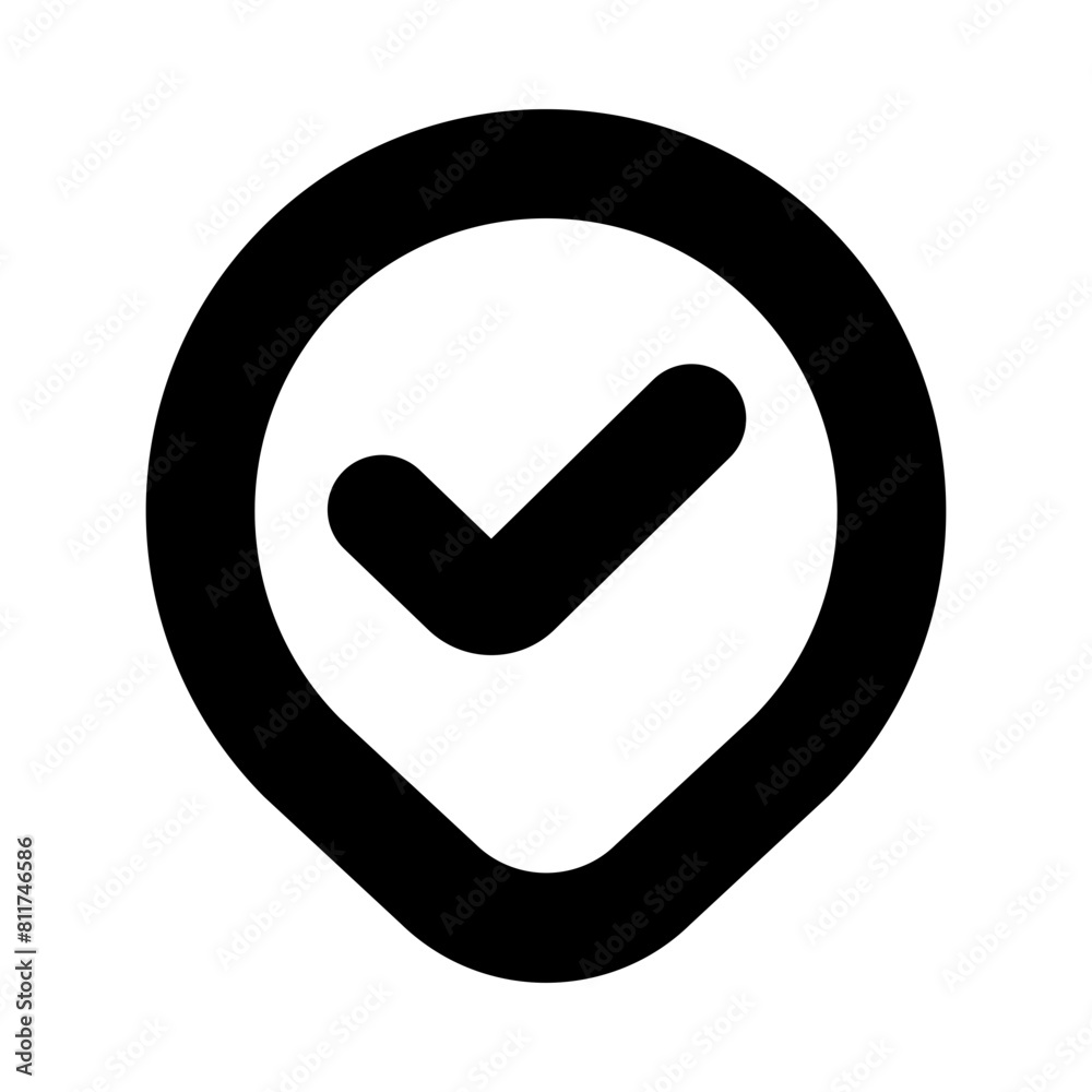 map marker check flat vector illustration map marker check flat vector illustration