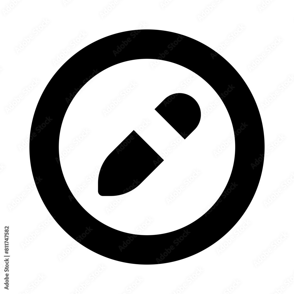 pen circle flat vector illustration pen circle flat vector illustration