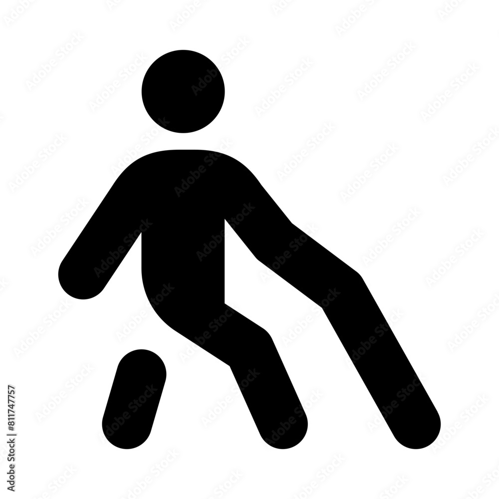 person walking with cane flat vector illustration person walking with cane flat vector illustration