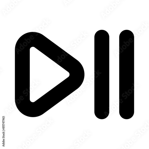 play pause flat vector illustration