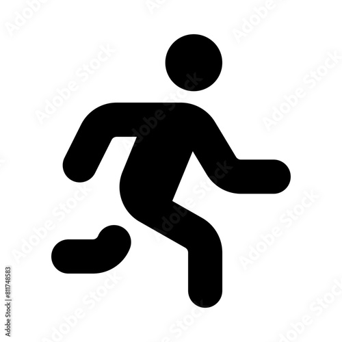 running flat vector illustration