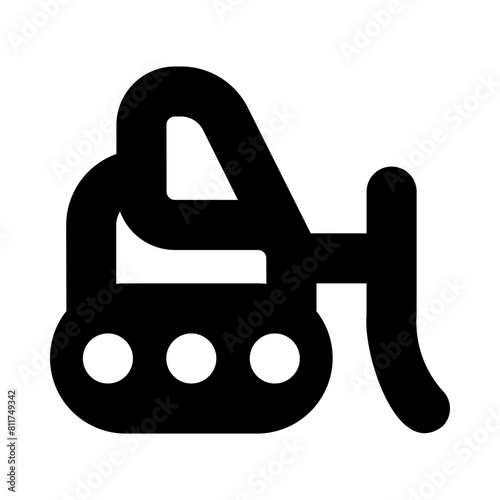 snowplow flat vector illustration