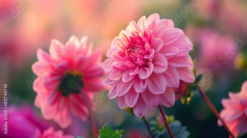 closeup beautiful pink flower in the garden  flower background