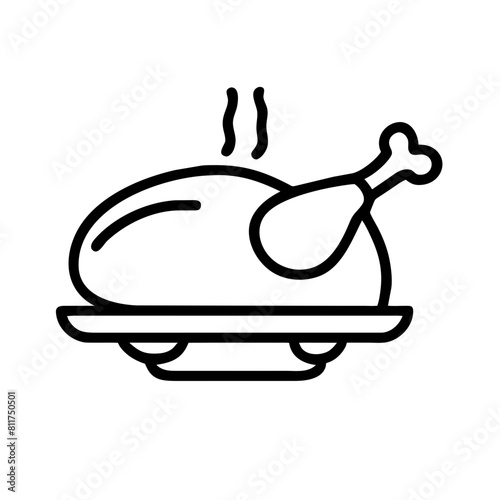 Heiser Truthahn heißes Hähnchen Symbol 