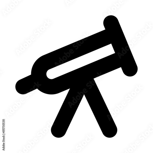 telescope flat vector illustration