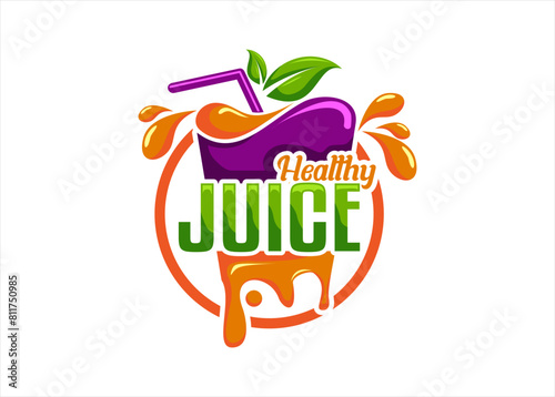 juice fruit drink fresh logo simple business logo