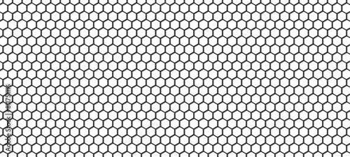 Honeycomb simple seamless pattern. Regular hive cell texture. Abstract vector background with hexagon geometry.