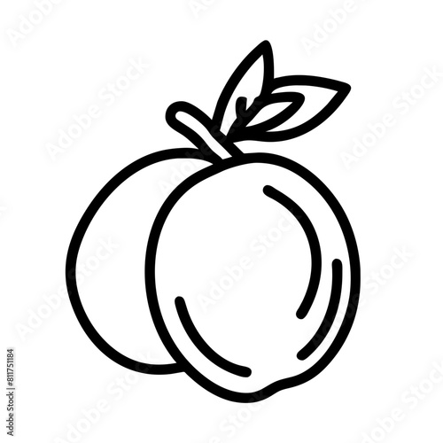 Pflaumen Aprikosen Symbol 