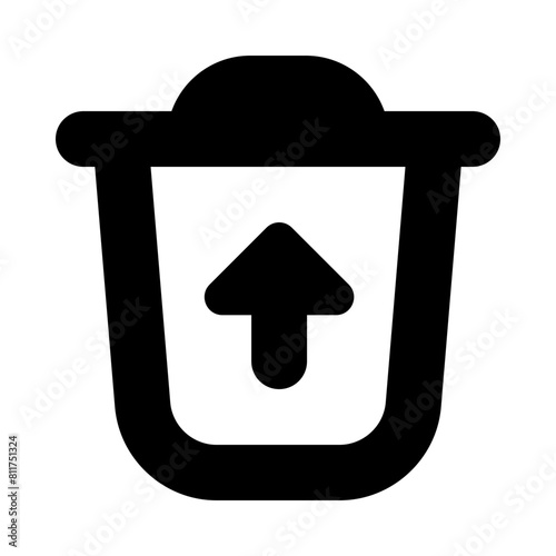 trash restore flat vector illustration