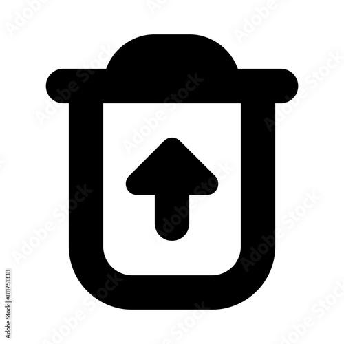 trash restore flat vector illustration