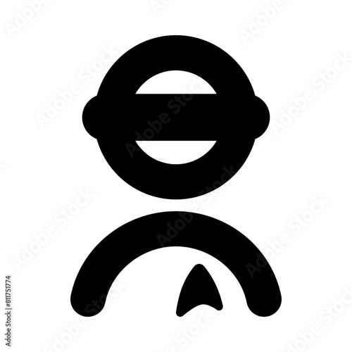 user visor flat vector illustration