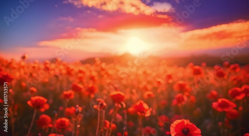 Digitally created highquality poppy field artwork inspired by Remembrance Day. Concept Digital Art, Remembrance Day, Poppy Field, High Quality, Inspirational Artwork photo