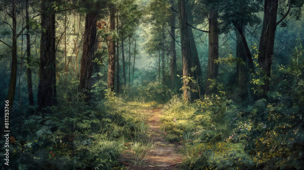 Majestic Forest Landscape: Nature's Sanctuary Majestic Forest Landscape: Nature's Sanctuary