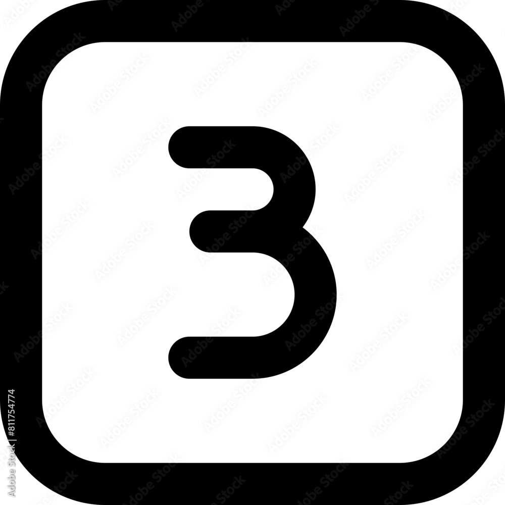 square 1 icon flat vector square 1 icon flat vector