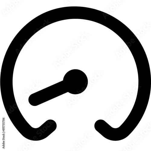 tachometer slow icon flat vector