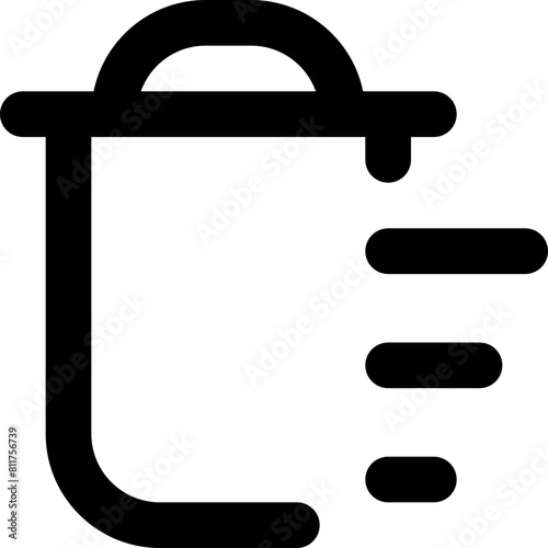 trash can check icon flat vector