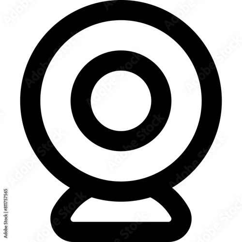 webcam slash icon flat vector