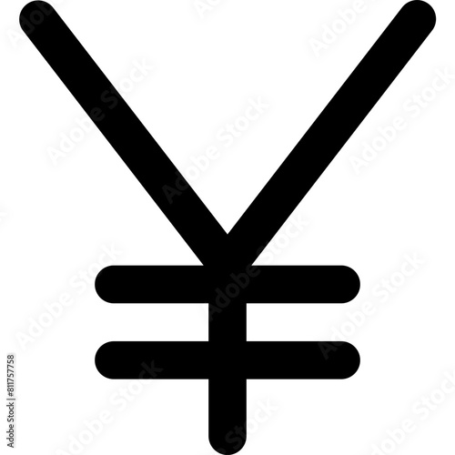 yen icon flat vector