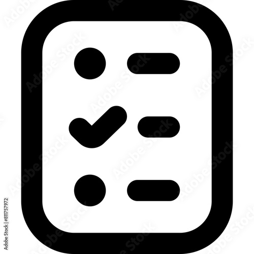 ballot check icon flat vector