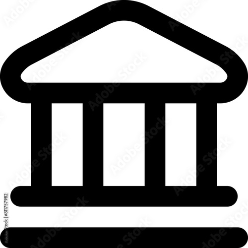 bank icon flat vector