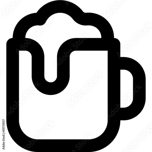 beer icon flat vector