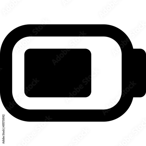 battery three quarters icon flat vector