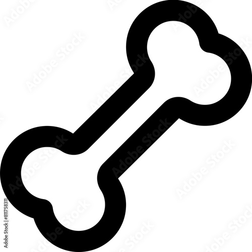 bone icon flat vector