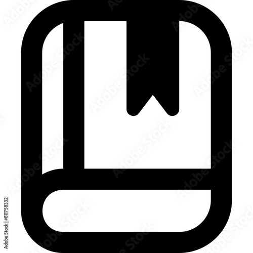 book bookmark icon flat vector