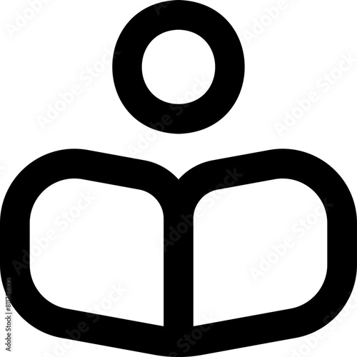 book open reader icon flat vector