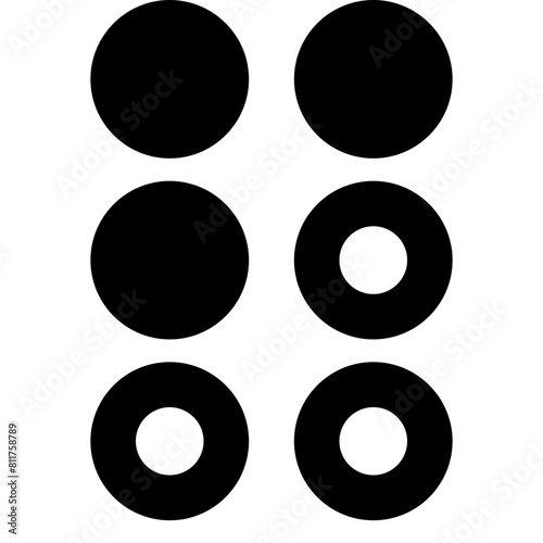 braille icon flat vector