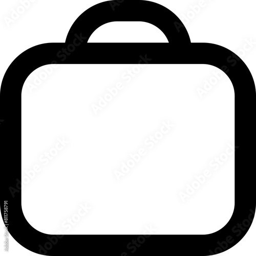 briefcase blank icon flat vector