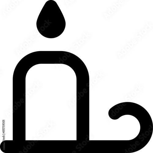 candle holder icon flat vector