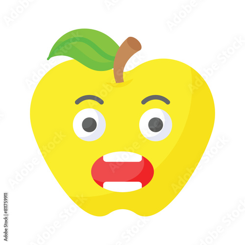 Oh My God expression emoji vector design, editable vector