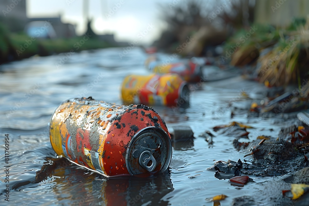 Mysterious Currents of Discarded Spray Cans Drifting Through a Dredged Waterway Mysterious Currents of Discarded Spray Cans Drifting Through a Dredged Waterway