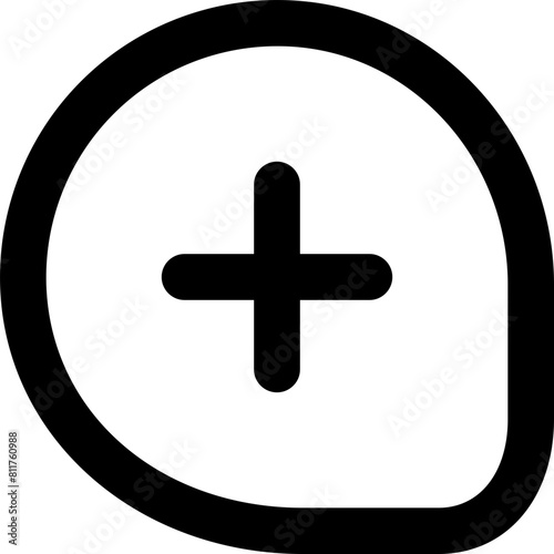 comment middle top icon flat vector
