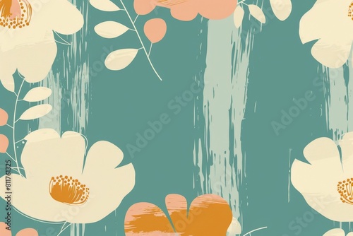 Vibrant floral design with playful nature-inspired elements.. Beautiful simple AI generated image in 4K, unique. photo