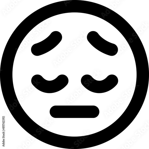 face nauseated icon flat vector