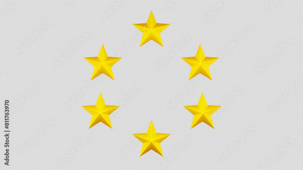 Five Rating Stars Product on white background. Usability Evaluation, Feedback. Motion Graphics. 4k video looping Five Rating Stars Product on white background. Usability Evaluation, Feedback. Motion Graphics. 4k video looping