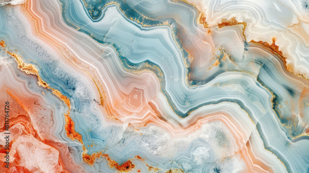 luxurious blue and peach agate swirls with natural golden accents in high resolution luxurious blue and peach agate swirls with natural golden accents in high resolution
