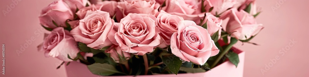 Envelope of Pink Roses on Delicate Background Envelope of Pink Roses on Delicate Background