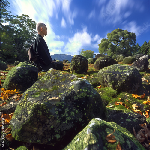 Peaceful Japanese garden in...