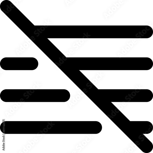 align slash line icon