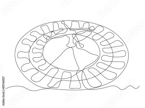 abstract roulette in a casino,logo,continuous single line art hand drawing sketch