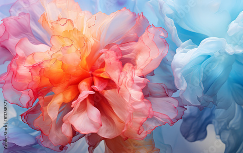 Abstract Flower Bloom - Artistic Floral Expression - made with Generative AI	 (ID: 811768377)