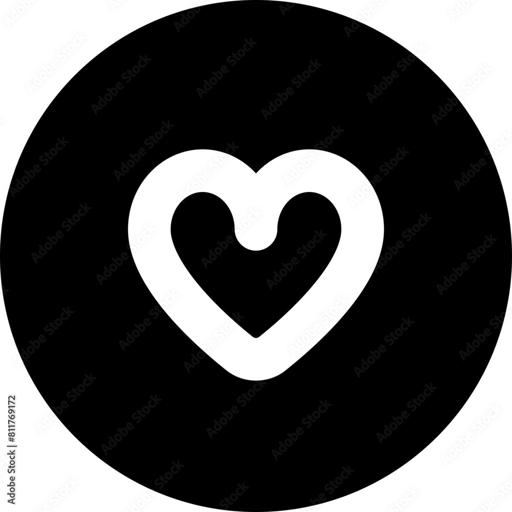 circle heart line icon circle heart line icon