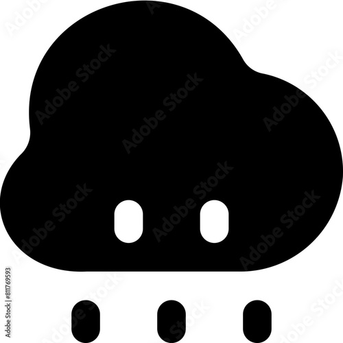 cloud drizzle line icon