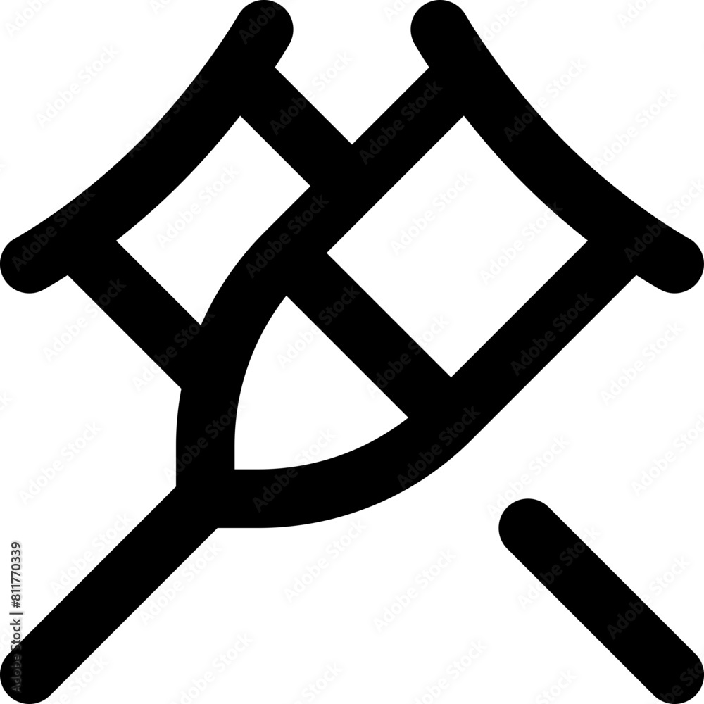 crutches line icon crutches line icon