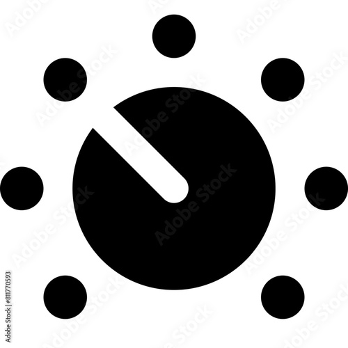 dial med low line icon