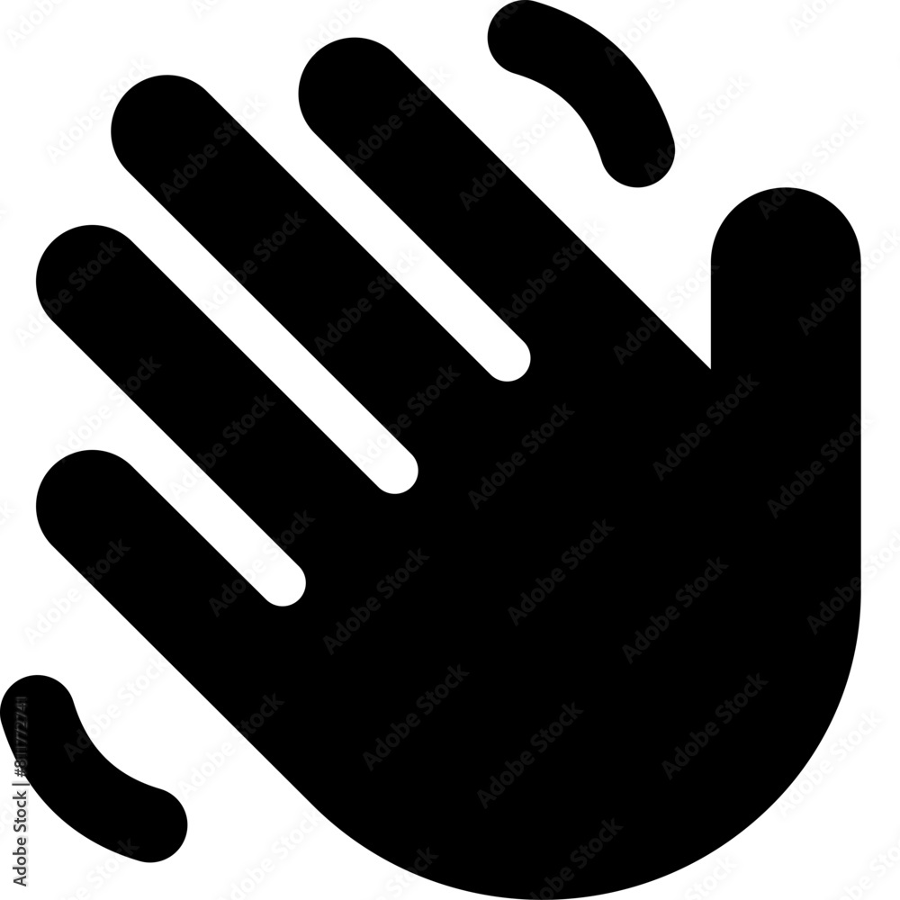 hand wave line icon hand wave line icon